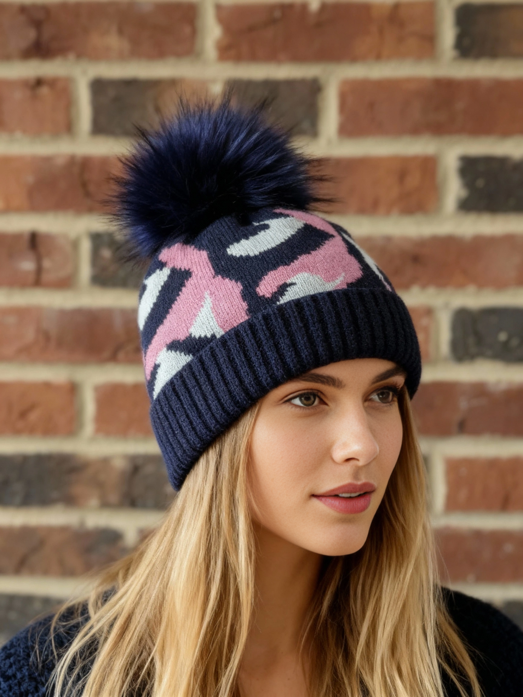 Sadie Fur Pom Beanie