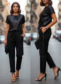 Electra Sequin Trousers