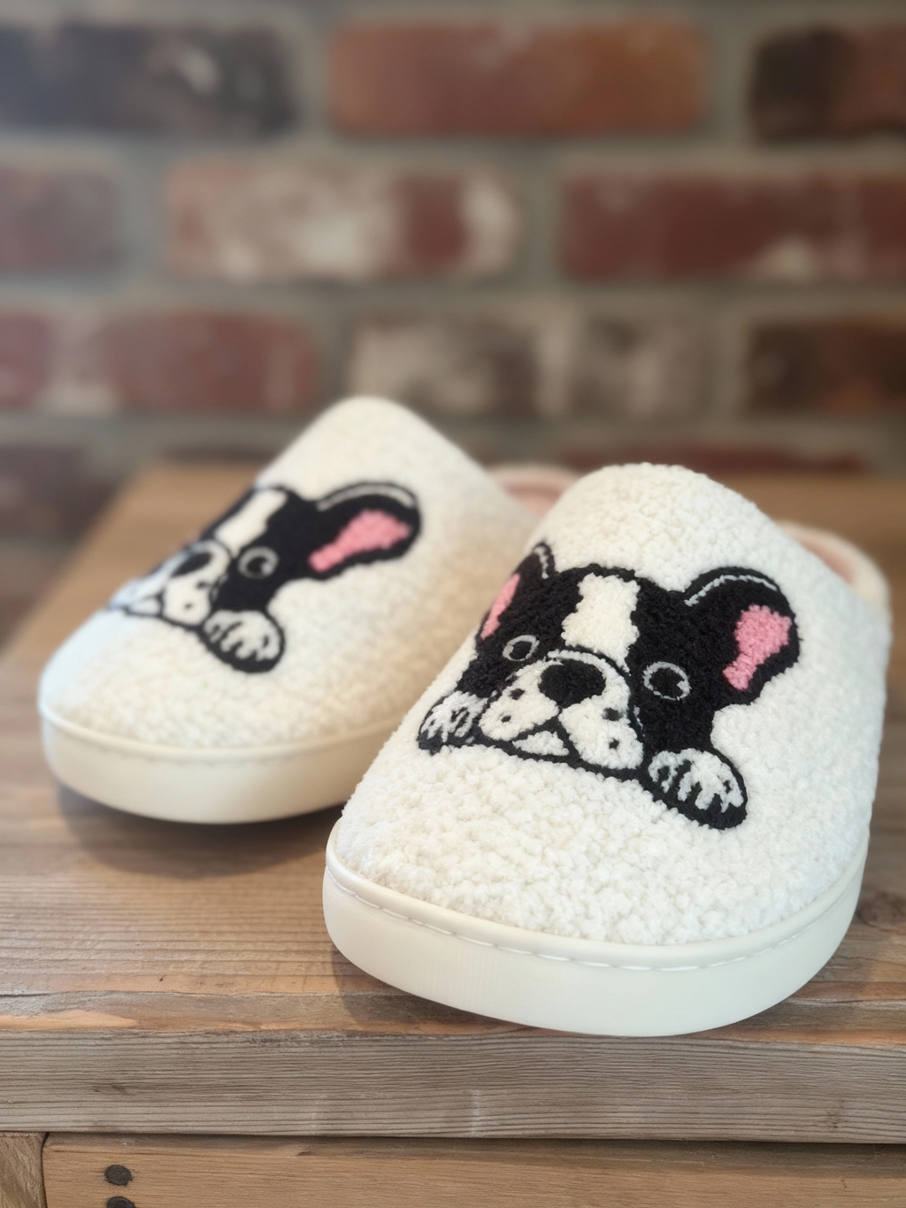 Happy Plush Slippers Puppy