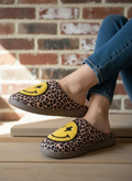 Happy Plush Slippers Leopard
