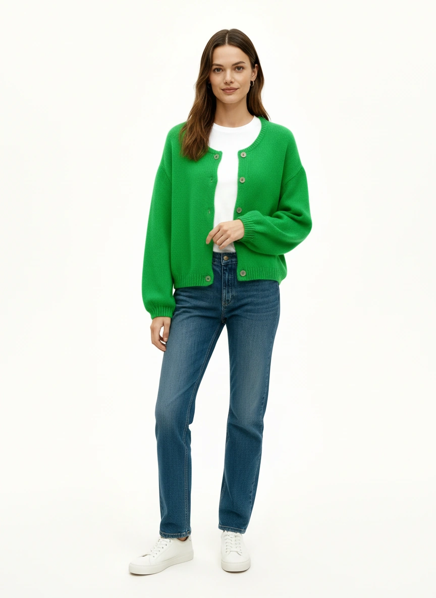 Etta Mohair Cardigan Vert