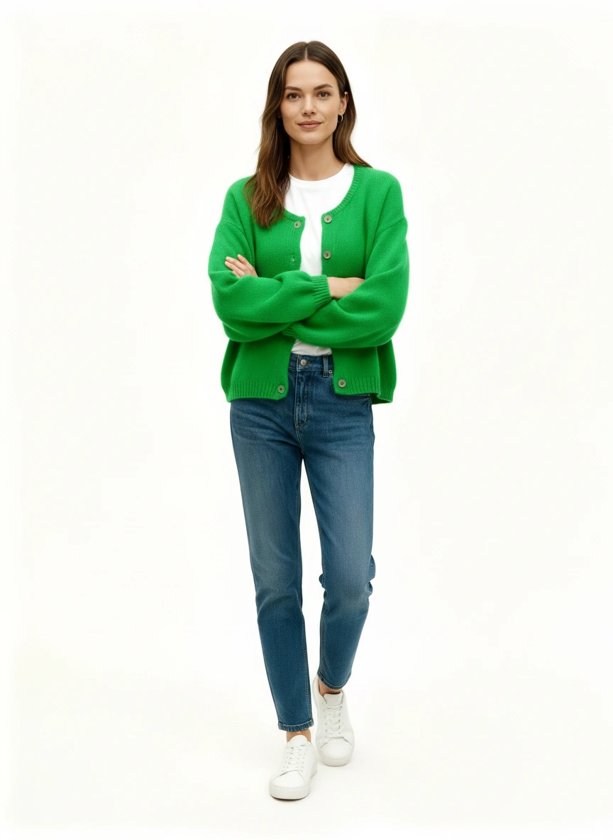 Etta Mohair Cardigan Vert