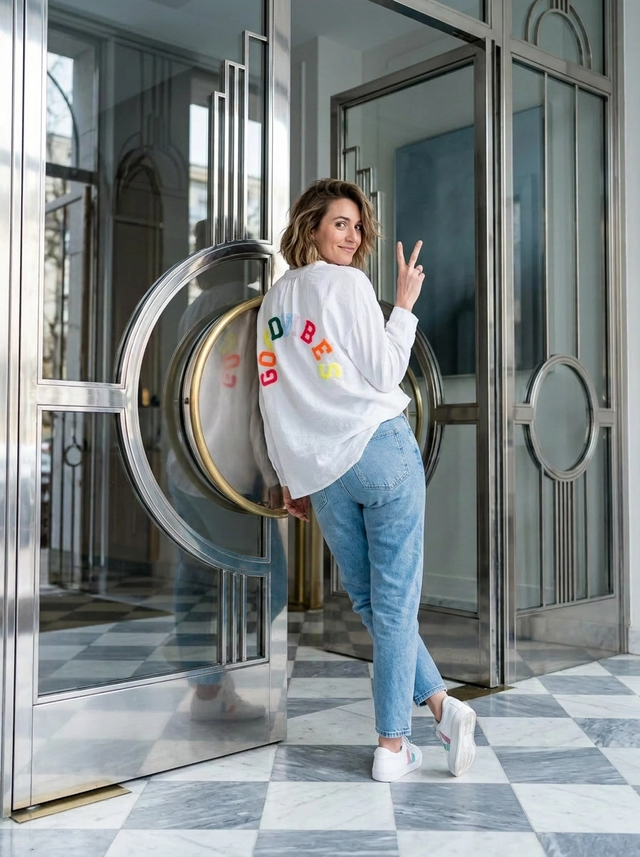 Good Vibes Cotton Blouse